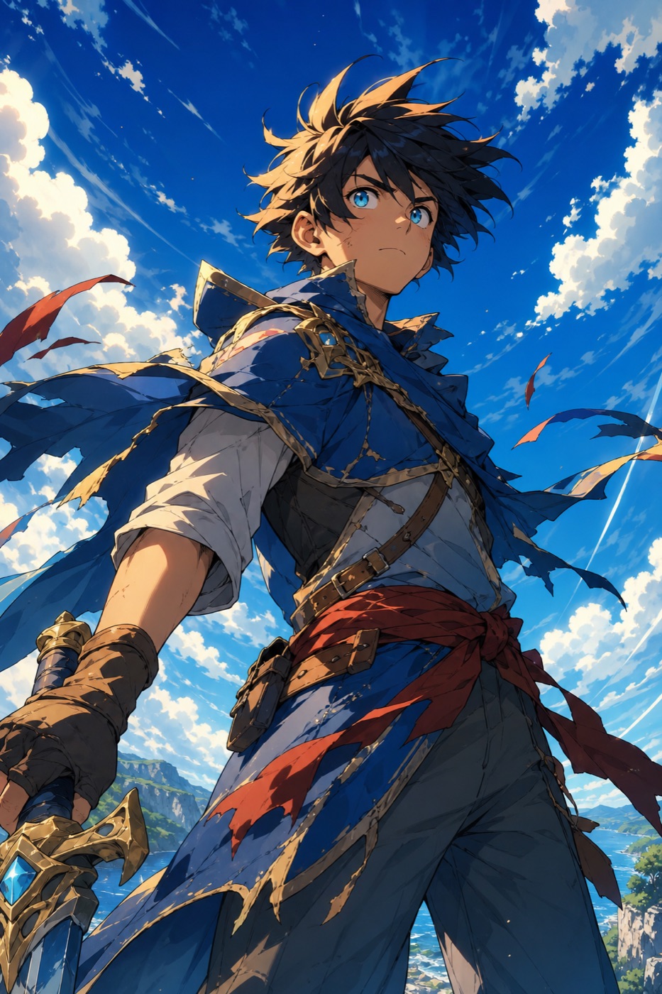 AI generated anime hero image